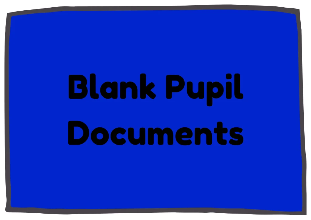 Blank Pupil Documents